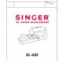 Singer-XL-420-Service-Manual Repair Manual - English