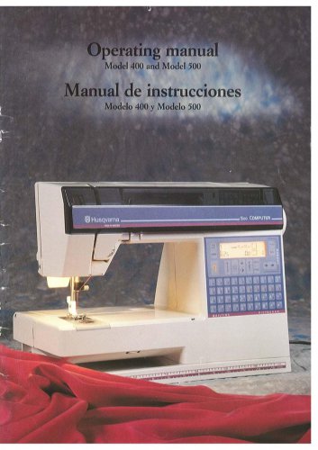 Husqvarna Viking 400-500 Computer User Manual - Instruction Manual -  English