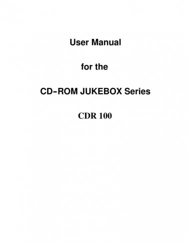 NSM - CDR 100 - Jukebox - User Manual - Instruction Manual - User Guide - English