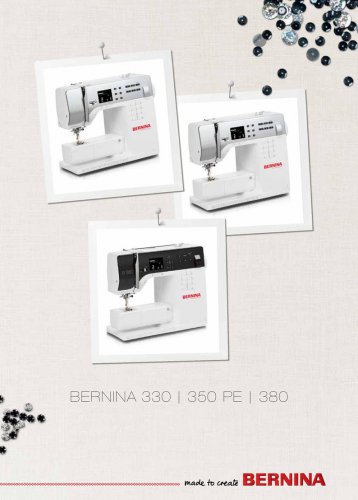 BERNINA 330 - 350 PE - 350 SE - 380 Sewing Machine Instruction Manual - User Manual - Complete User 