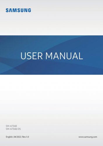 Samsung Galaxy A73 5G Owners Manual - User Manual - Instruction Manual - English