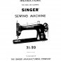 Singer 31-20 Golden Touch Sewing Machine Instruction Manual - User Manual - Complete User Guide - En