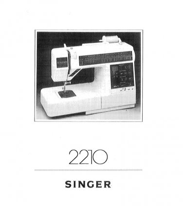 Singer 2210 Sewing Machine Instruction Manual - User Manual - Complete User Guide - English