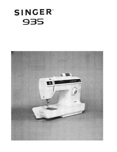 Singer 935 Sewing Machine Instruction Manual - User Manual - Complete User Guide - English