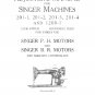 Singer 201-1 - 201-2 - 201-3 - 201-4 - 1200-1 Adjusters Manual Sewing Machine Instruction Manual - E