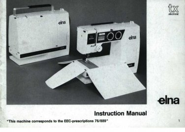 Elna Air TX 57 Electronic Sewing Machine Instruction Manual - User Manual - Complete User Guide