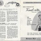 New Remington Travel-Riter Typewriter Instruction Manual - User Manual - Complete User Guide
