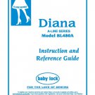 Baby Lock Diana BL480A Sewing Machine Instruction Manual - User Manual - Complete User Guide - Engli