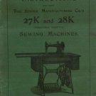 Singer 27K - 28K Sewing Machine Instruction Manual - User Manual - Complete User Guide - English