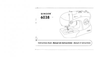 Singer 6038 Sewing Machine Instruction Manual - User Manual - Complete User Guide - English - French