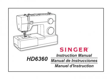 Singer HD6360 Sewing Machine Instruction Manual - User Manual - Complete User Guide - English - Fren