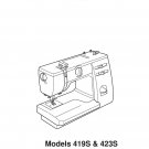 Janome 419S - 423S Sewing Machine Instruction Manual - User Manual - Complete User Guide