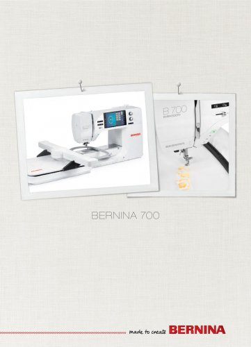 BERNINA 700 Sewing Machine Instruction Manual - User Manual - Complete User Guide - English
