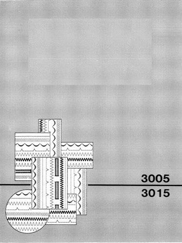 Singer 3015 - 3005 Sewing Machine Instruction Manual - User Manual - Complete User Guide - English -