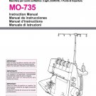 Juki MO735 Sewing Machine Instruction Manual - User Manual - Complete User Guide