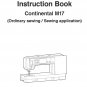 Janome M17 Continental Embroidery Sewing Machine Instruction Manual - User Manual - Complete User Gu