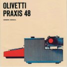 Olivetti Praxis 48  Typewriter Instruction Manual - User Manual - Complete User Guide