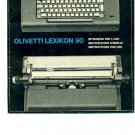 Olivetti Lexikon 90  Typwriter Instruction Manual - User Manual - Complete User Guide