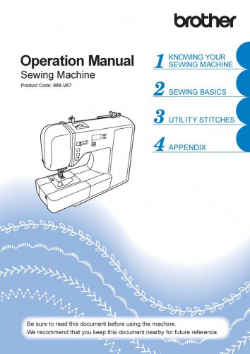 Brother FS130QC Sewing Machine Instruction Manual - User Manual - Complete User Guide