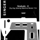 Singer 724 Graduate II Sewing Machine Instruction Manual - User Manual - Complete User Guide - Engli