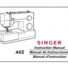Singer 44S Sewing Machine Instruction Manual - User Manual - Complete User Guide - English - French 