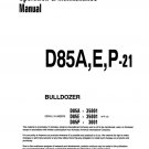 Komatsu D85A-21 - D85E-21 - D85P-21 Bulldozer Operators Manual -  Operation and Maintenance Manual -