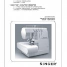 Singer 14SH744 - 14CG744 - 14SH754 - 14CG754 - 14SH764 Overlock Instruction Manual - User Manual - E