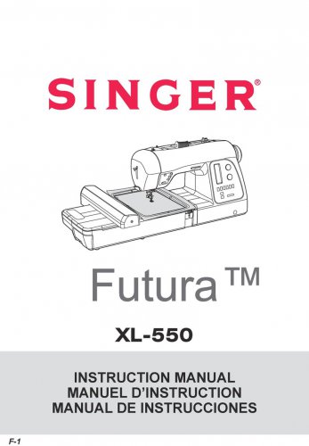 Singer XL-550 Futura Sewing Machine Instruction Manual - User Manual - Complete User Guide - English