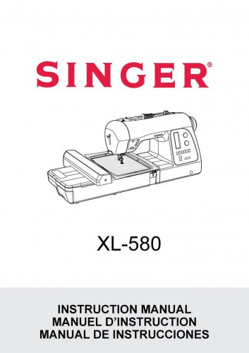 Singer XL-580 Futura Sewing Machine Instruction Manual - User Manual - Complete User Guide - English