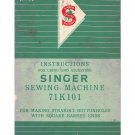Singer 71K101 Sewing Machine Instruction Manual - User Manual - Complete User Guide - English