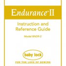 Baby Lock Endurance II BND9-2 Sewing Machine Instruction Manual - User Manual - Complete User Guide