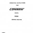 CONSEW 332R Sewing Machine Instruction Manual - User Manual - Complete User Guide - English