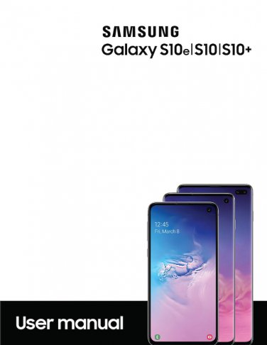 Samsung Galaxy S10 - S10e - S10+ Owners Manual - User Manual - Instruction Manual - English