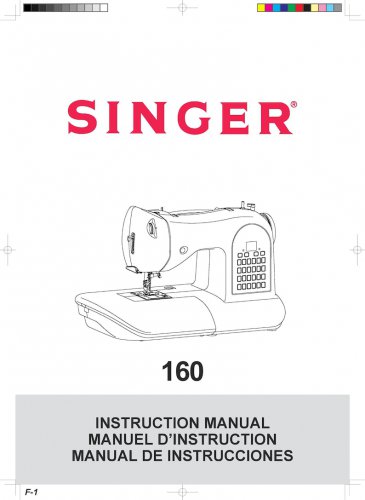 Singer 160 Sewing Machine Instruction Manual - User Manual - Complete User Guide - English - French 
