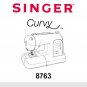 Singer 8763 Curvy Sewing Machine Instruction Manual - User Manual - Complete User Guide - English - 