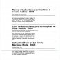 Singer 8606 Sewing Machine Instruction Manual - User Manual - Complete User Guide - English - French