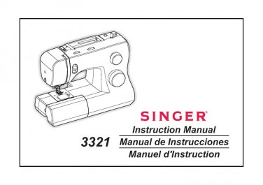 Singer 3321 Talent Sewing Machine Instruction Manual - User Manual - Complete User Guide - English -