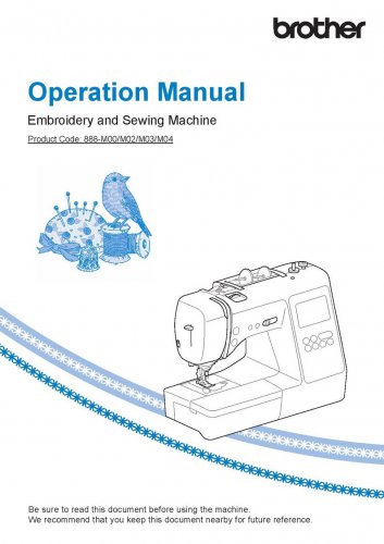 Brother Innov-is NS1750D Sewing Machine Instruction Manual - User Manual - Complete User Guide