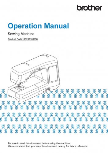 Brother BQ2500 Sewing Machine Instruction Manual - User Manual - Complete User Guide