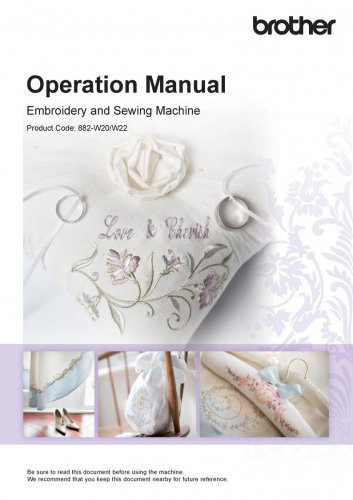 Brother dream machine XV8550D Sewing Machine Instruction Manual - User Manual - Complete User Guide
