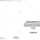 Singer 4526 - 4528 - 4530 - 6214 - 6215 - 6217 - 6606 - 7015 Sewing Machine Instruction Manual - Use