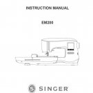 Singer EM200 Quantum Stylist Sewing Machine Instruction Manual - User Manual - Complete User Guide -