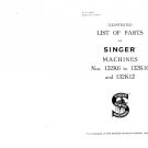 Singer 132K6 - 132K10 - 132K12 Sewing Machine List Of Parts - English