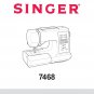 Singer 7468 Sewing Machine Instruction Manual - User Manual - Complete User Guide - English - French