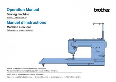 Brother Designio DZ1500F Sewing Machine Instruction Manual - User Manual - Complete User Guide