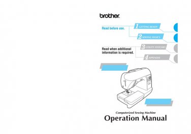 Brother NX250 Sewing Machine Instruction Manual - User Manual - Complete User Guide