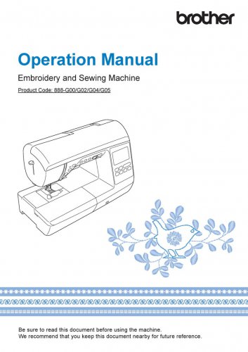 Brother NQ3500D Sewing Machine Instruction Manual - User Manual - Complete User Guide