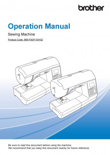 Brother NQ575PRW Sewing Machine Instruction Manual - User Manual - Complete User Guide
