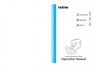 Brother PE780D Sewing Machine Instruction Manual - User Manual - Complete User Guide