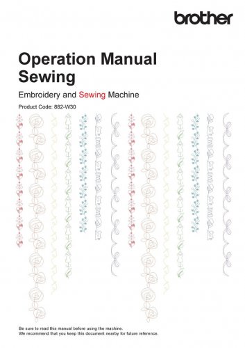 Brother Luminaire XP1 Sewing Machine Instruction Manual - User Manual - Complete User Guide